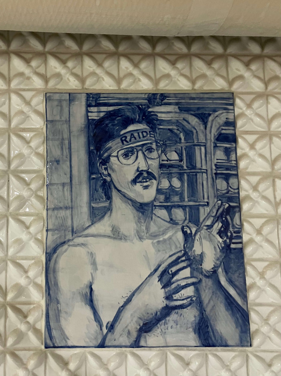 Ceramic Tile of Charlie Blindauer On The Kohler Mural