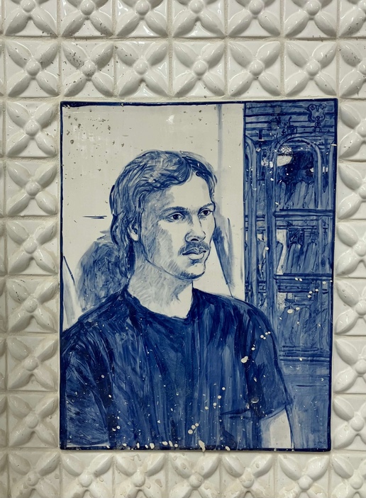 Ceramic Tile of Dan Kugle On The Kohler Mural