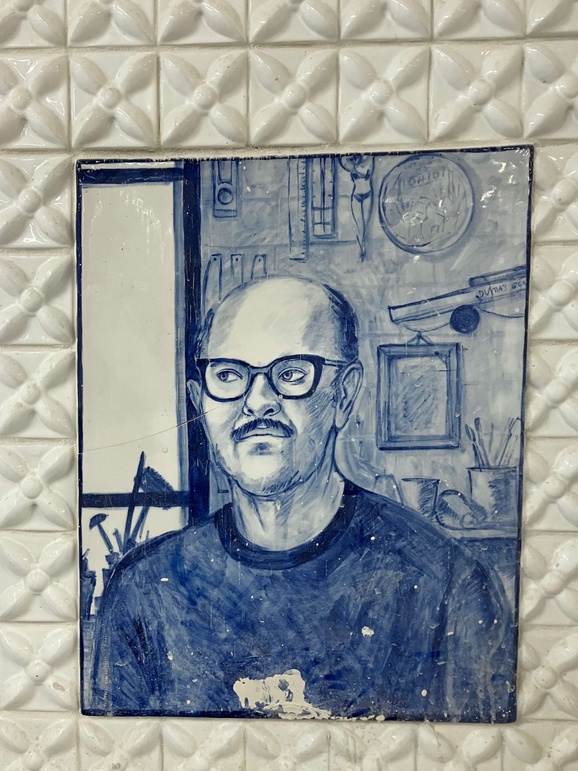 Ceramic Tile of Gerry Voss On The Kohler Mural