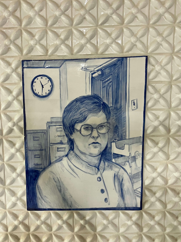 Ceramic Tile of Linda Gensh On The Kohler Mural