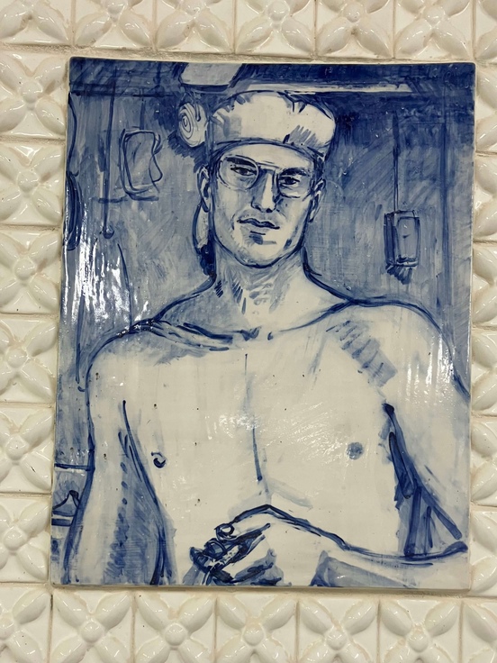 Ceramic Tile of Val Jean Marcoe On The Kohler Mural